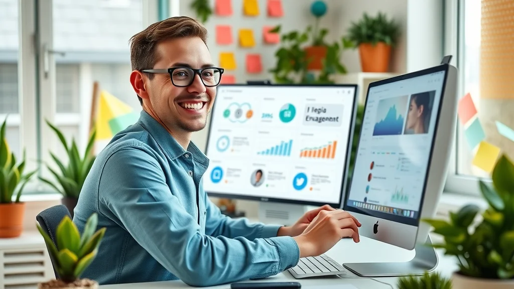 Social media strategist managing business apps across multiple platforms