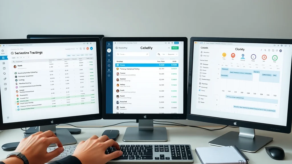 Clean interface comparison of TSheets, Clockify, and Calendly tracking apps, time tracking and scheduling platforms side-by-side
