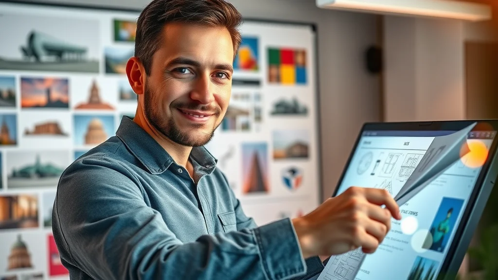 designer using Adobe Creative Cloud integrating graphic design with architectural software architecture tools for presentations