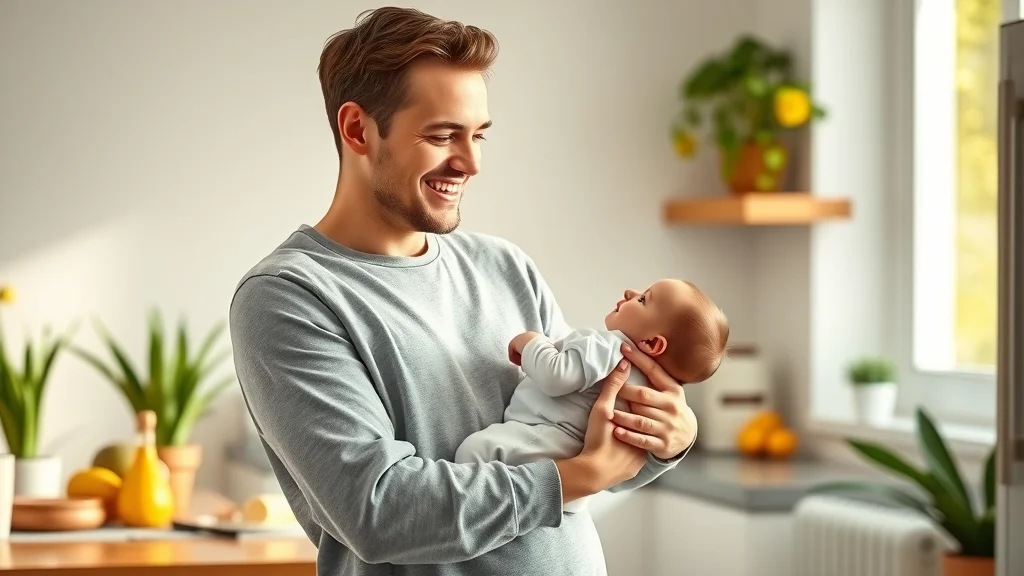 Confident happy new parent after postpartum coaching