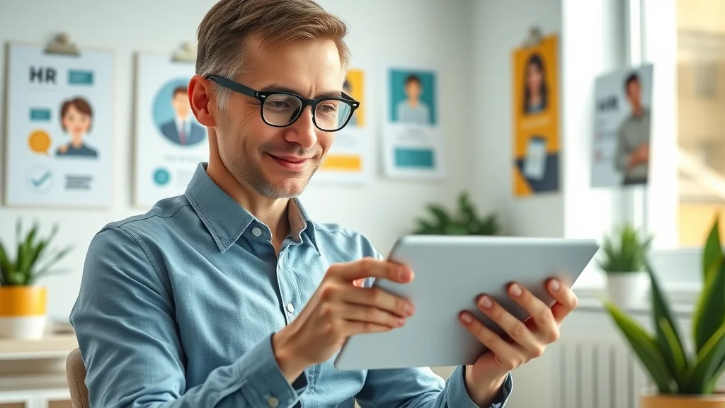 human resources management software for small businesses - HR manager reviewing employee profiles