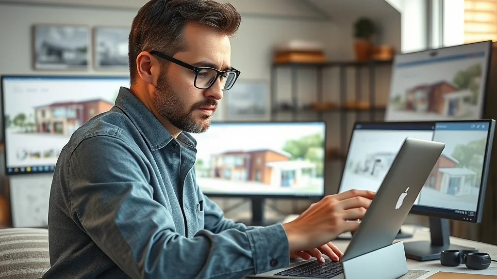 Expert designer creating a 3D home visualization for a real estate listing