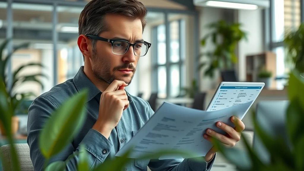 project management automation tools, IT manager comparing digital checklists on devices, modern office with tech gadgets and plants