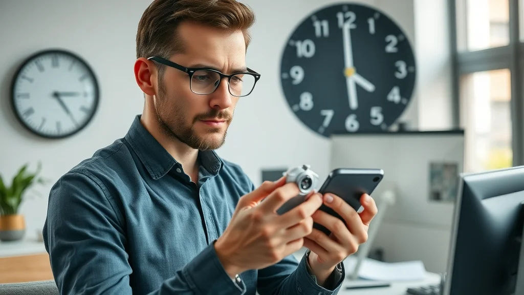 Entrepreneur monitors time tracking app to enhance small business productivity