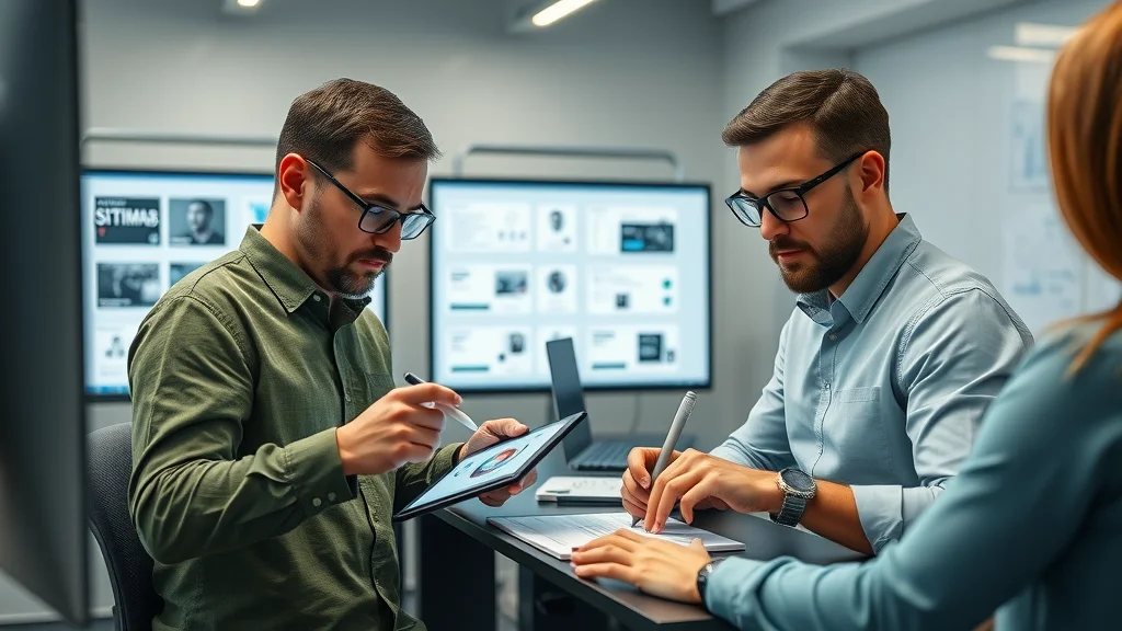 Software engineers designing custom communication software for business internal comms