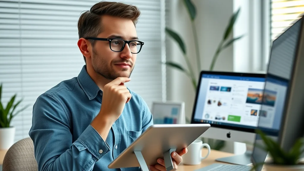 choosing enterprise business software and applications for small businesses - comparison decision on tablet and desktop