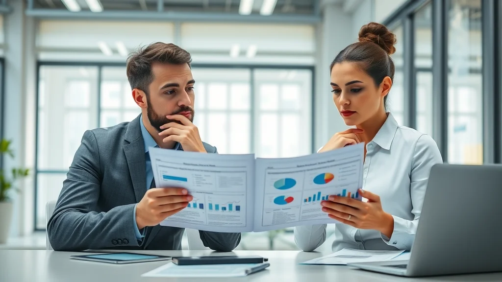 Business professionals comparing marketing automation and email marketing software