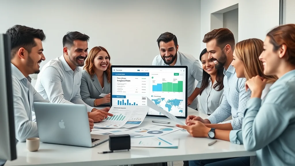 Real estate agency marketing team collaborating on branding and strategy