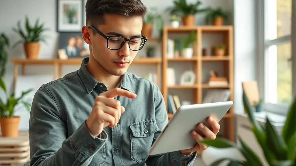 Marketer following a step-by-step guide on email marketing automation software workflow on tablet