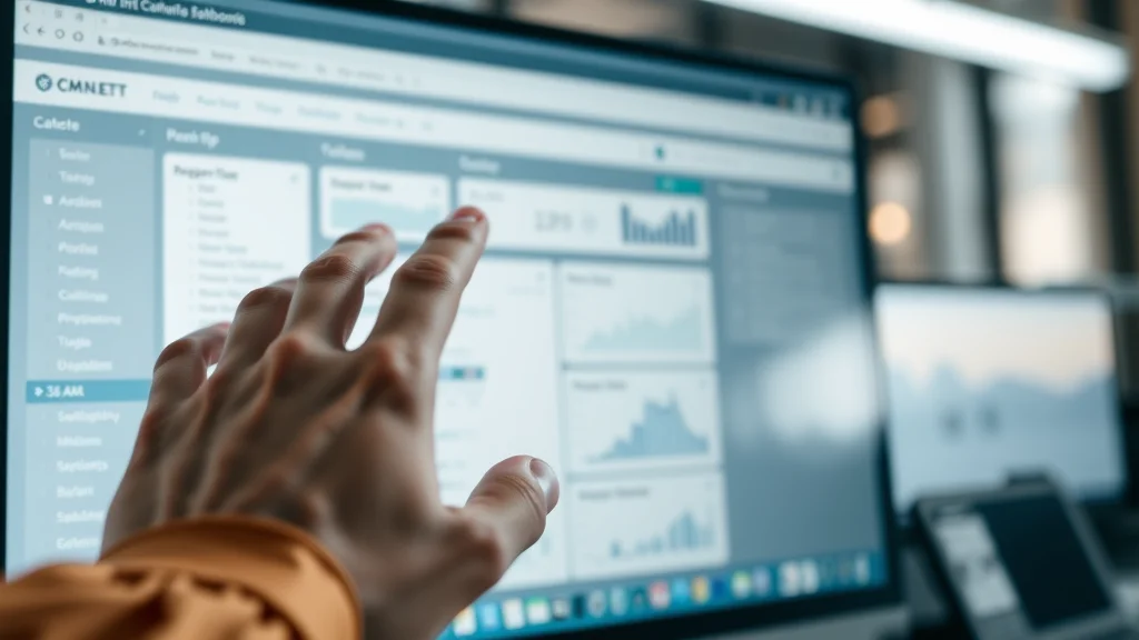 Close-up of a CMS dashboard on a computer screen, illustrating content management for web content management and website building